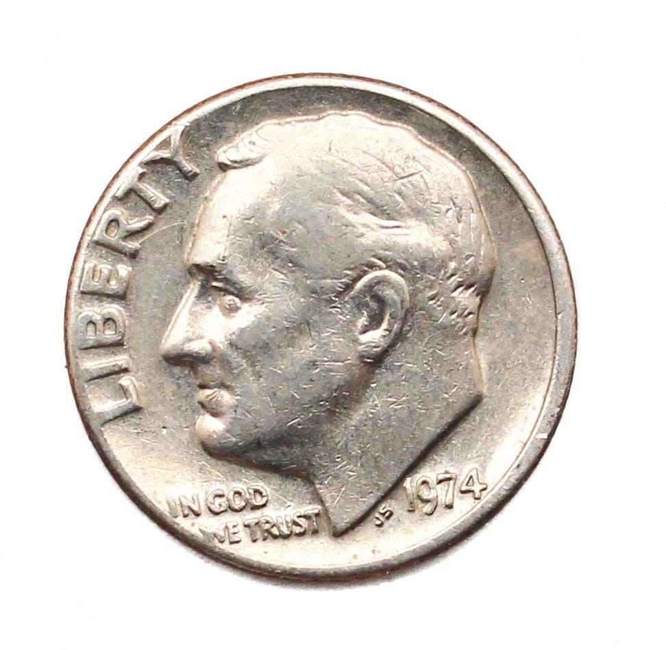 Roosevelt dimes no mint mark - Etsy 日本