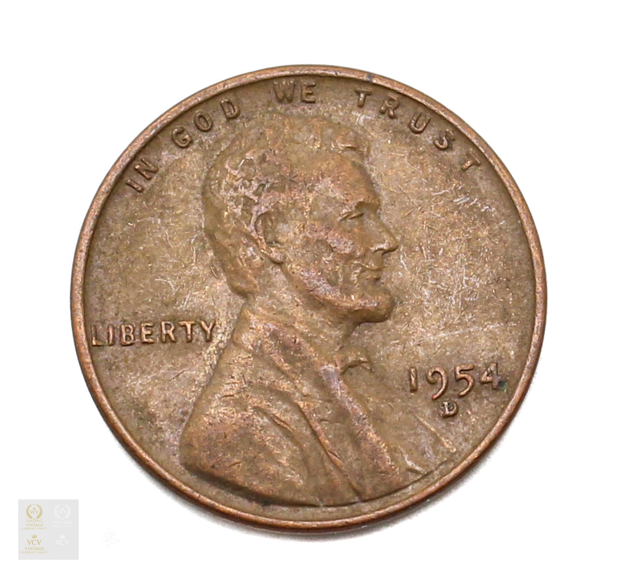 1954-D リンカーン・ウィート・セント：デンバー造幣局発行の米国コレクターズコイン - Etsy 日本