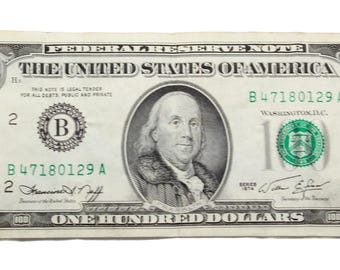 100ドル紙幣 アンティーク コレクション 1934 D 100 ドル紙幣; アンティーク 100 ドル紙幣 連邦準備銀行券