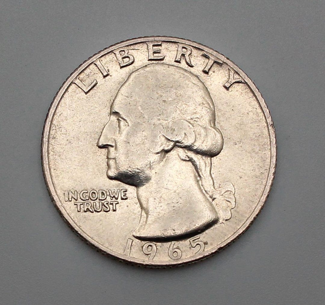 1965年ワシントンクォーター25セント流通米国コレクターコイン - Etsy 日本