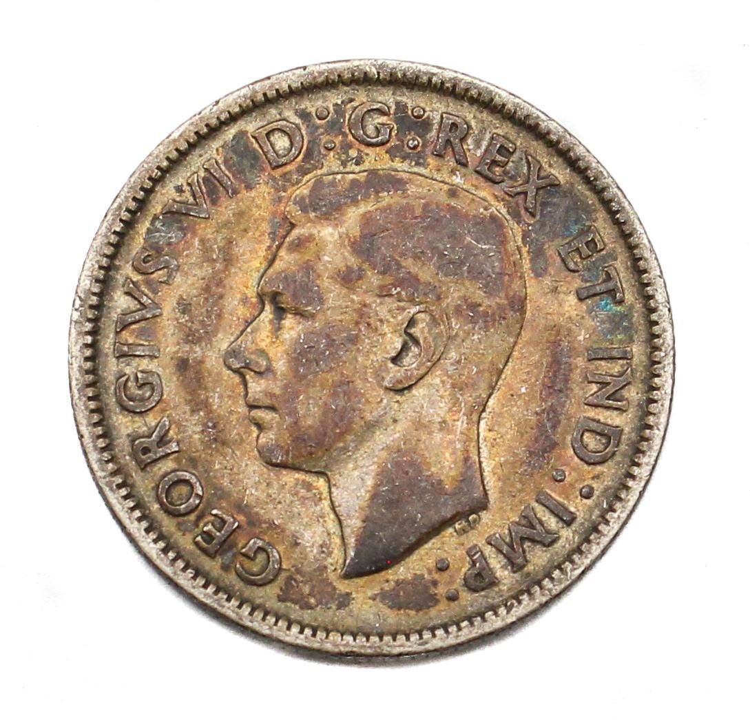 1940 Canada .800 Silver Coin Quarter 25 Cents - George VI