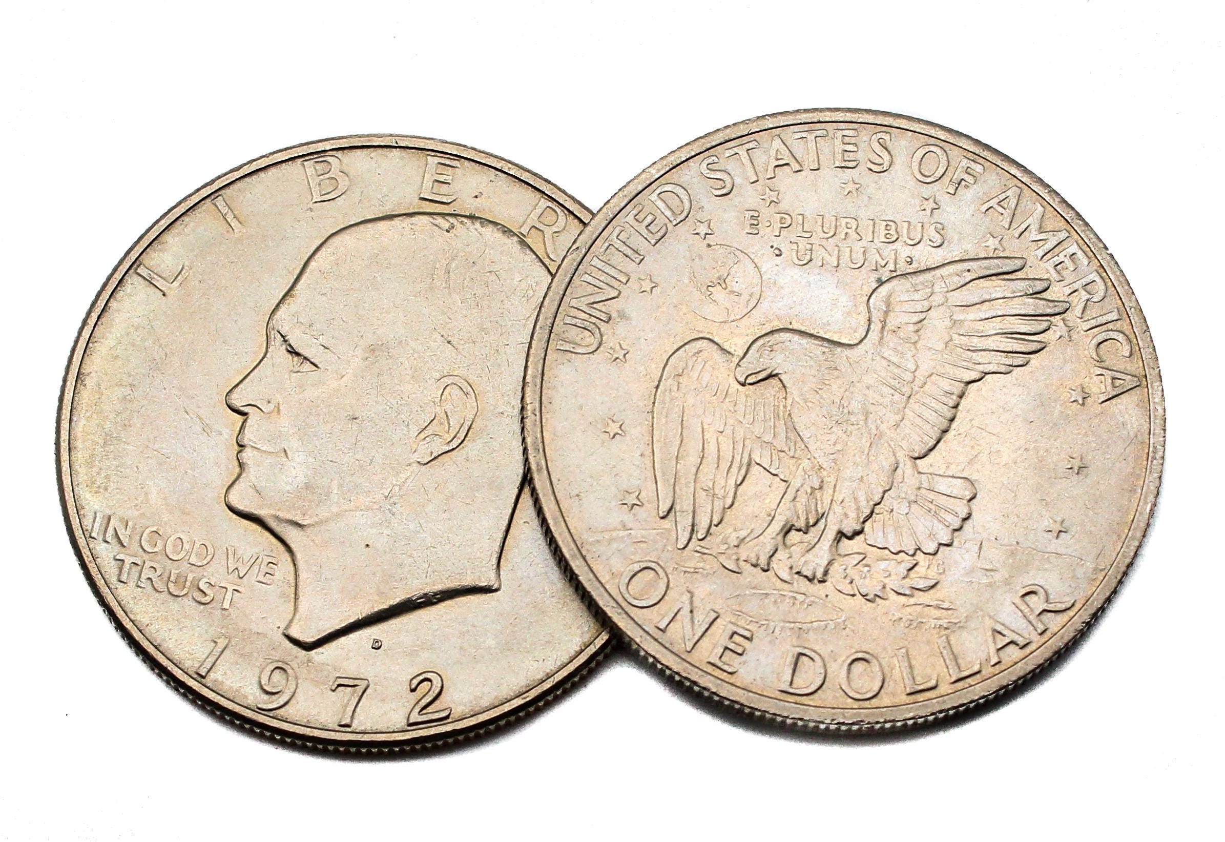 1972年　アイゼンハワー1ドル銀貨　Dミントマーク付き 楽天市場】1972 アイゼンハワー ドル、D フィルド ミント マーク