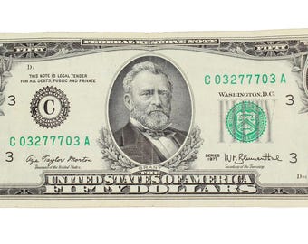 1977 50 Fifty Dollar Bill Federal Reserve Note Philadelphia Collectable Currency C 03277703 A