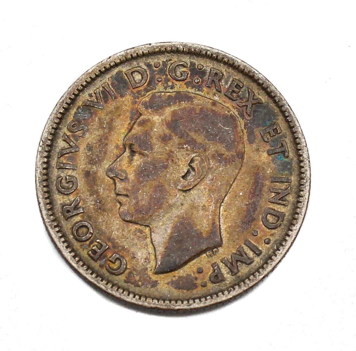 1940 Canada .800 Silver Coin Quarter 25 Cents - George VI