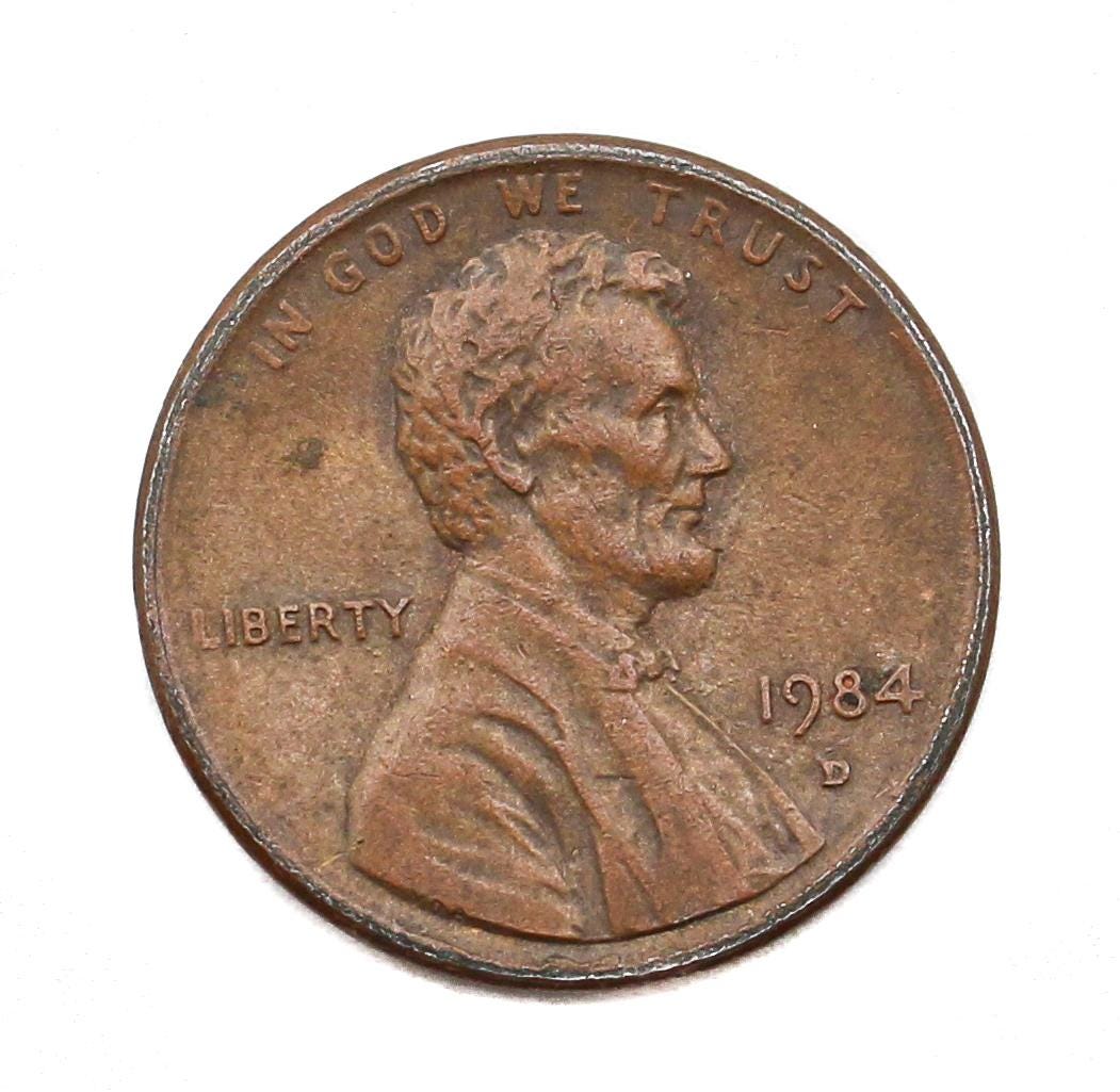 1984年 アメリカ合衆国 1セント(1ペニー)硬貨D刻印2枚(1枚WY品?) 1984年 D リンカーン記念ペニー 1セント 米国コレクターコイン - Etsy 日本