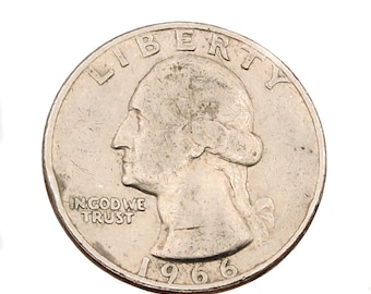 1966 年米国 25 セント硬貨 (ミントマークなし) - 良好な状態 - Etsy 日本