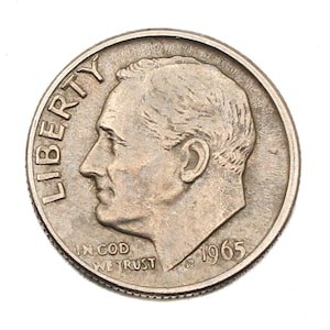 1965  Roosevelt Dime No Mint Mark Collectable US Coin