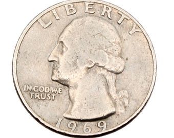 1967 年米国 25 セント硬貨 (ミントマークなし) - 良好な状態 - Etsy 日本