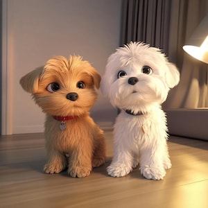 Custom Digital Portrait in Pixar Style | Cartoon Art for Families, Pets & Couples | Unique Personalized Gift