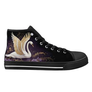 Shoes - High Top Canvas Shoes - Unisex Shoes  - Cute Sneakers - Custom Print Trainers Shoes Women&#39;s Gift Idea Shoes