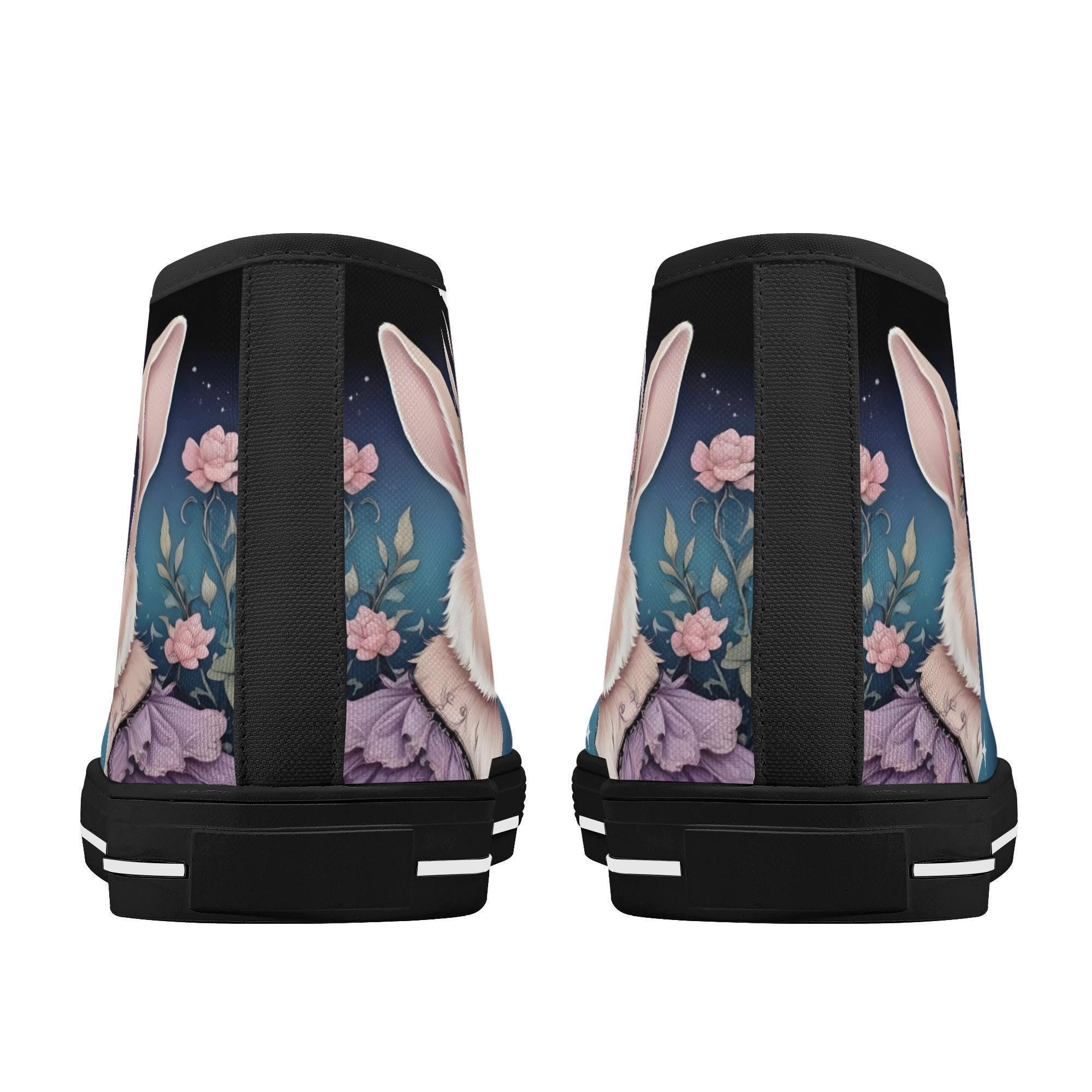 Rabbit Duchess High Top Canvas Shoes – Custom Print Sneakers - Etsy