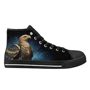 Imperial Eagle Shoes - High Top Canvas Shoes - Unisex Shoes  - Cute Sneakers - Custom Print Trainers Shoes Women&#39;s Gift Idea Shoes