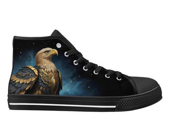 Imperial Eagle High Top Canvas Shoes – Custom Print Unisex Sneakers