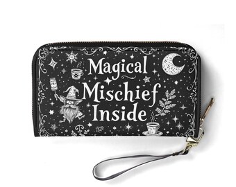Magical Mischief Vegan Leather Wallet, Zip Around