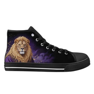 Royal Lion Schuhe - High Top Canvas Schuhe - Unisex Schuhe - Süße Sneakers - Benutzerdefinierte Print Turnschuhe Damen Geschenkidee Schuhe