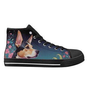 Dog Lovers Dream Shoes - High Top Canvas Shoes - Unisex Shoes  - Cute Sneakers - Custom Print Trainers Shoes Women&#39;s Gift Idea Shoes