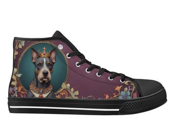 Dog Art Print High Top Canvas Shoes – Custom Unisex Sneakers