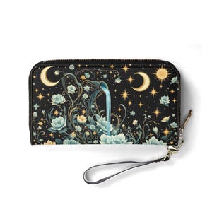 Cartera Acuario Cartera de Cuero Vegano Bonita Carteras de Regalo Únicas Cartera con Cremallera para Mujer Bonita Idea de Regalo Única para Niña
