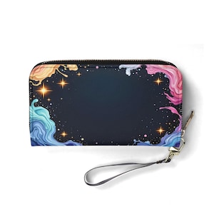 Portefeuille créatif pour enfant en cuir végétalien Portefeuille mignon cadeau unique Portefeuilles zippés pour femme Portefeuille pour fille mignonne, idée cadeau unique