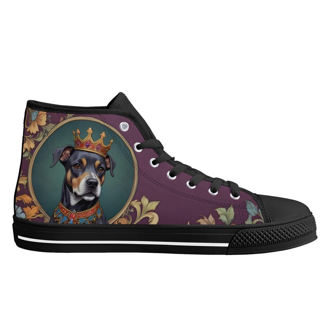 Golden Retriever Print Pattern Men Women's High Top Shoes