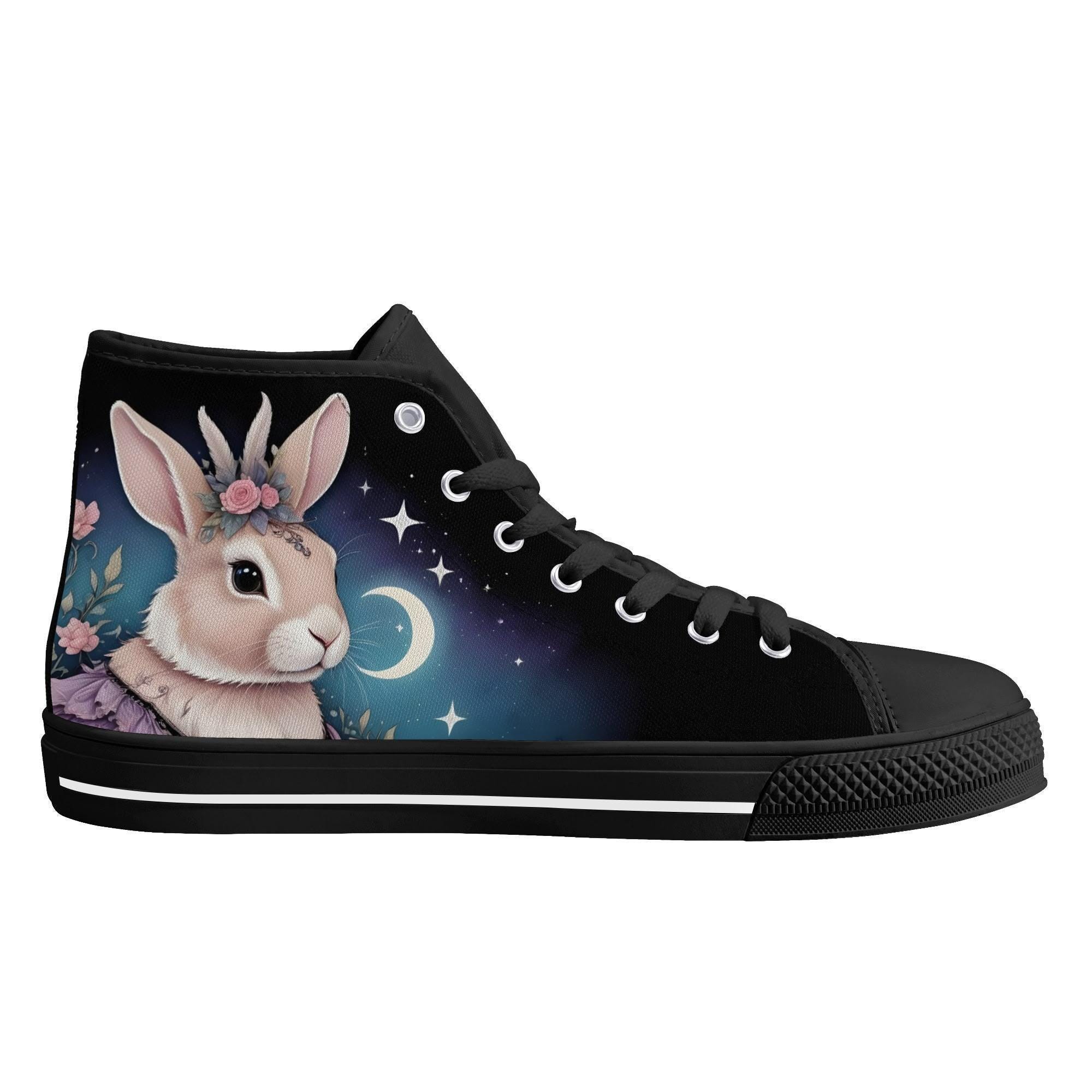 Rabbit Duchess High Top Canvas Shoes – Custom Print Sneakers - Etsy