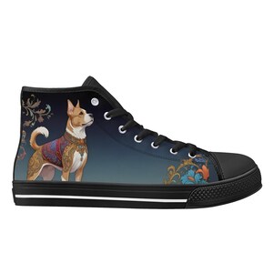 Jolies chaussures pour chiots - Chaussures montantes en toile - Chaussures unisexes - Jolies baskets - Baskets imprimées personnalisées Chaussures Idée cadeau pour femmes