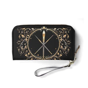 Portefeuille amateur d'art en cuir végétalien Portefeuille mignon cadeau unique Portefeuilles avec fermeture éclair pour femme Portefeuille fille mignonne Idée cadeau unique