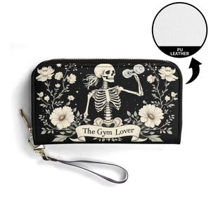 Gym Lover Geschenk Brieftasche Vegan Leder Niedliche Brieftasche Einzigartige Geschenk Brieftaschen Zip Rund Frauen Brieftasche Niedliche Mädchen Einzigartige Geschenkidee