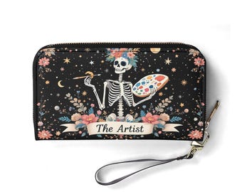 Artsian Gift Wallet Vegan Leather Cute Wallet Unique Gift Wallets Zip Around Women Wallet Cute Girl Unique Gift Idea