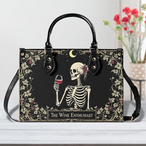Sac pour amateurs de vin Sac à main mignon à bandoulière Sac à main unique Design spécial Sacs-cadeaux Sacs-cadeaux pour maman Petite amie Cadeau pour elle