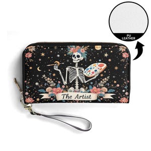 Artsian Geschenk Brieftasche Vegan Leder Niedliche Brieftasche Einzigartige Geschenk Brieftaschen Zip Rund Frauen Brieftasche Niedliche Mädchen Einzigartige Geschenkidee