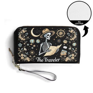 Reisegeschenk Brieftasche Vegan Leder Niedliche Brieftasche Einzigartige Geschenk Brieftaschen Zip Rund Frauen Brieftasche Niedliche Mädchen Einzigartige Geschenkidee
