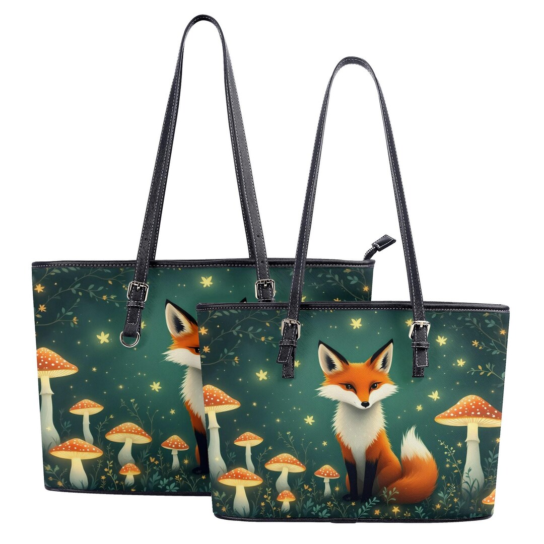 Enchanted Forest Fox Bag - Cottagecore Vegan Leather Gift for Her PU ...
