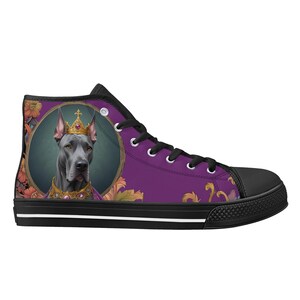 Cute Dog Lover Shoes - High Top Canvas Shoes - Unisex Shoes  - Cute Sneakers - Custom Print Trainers Shoes Women&#39;s Gift Idea Shoes
