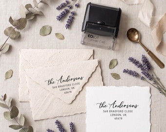 FAST SHIPPING! Custom Self-Inking Address Stamp, Perfect for Weddings, Envelopes And Gifts, Personalized & Ready to Use