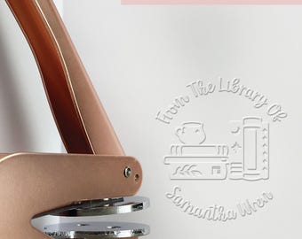 Personalized Rose Gold Book Embosser, Book Embosser, 5 Different Colours To Choose From, Free Gift Pouch Included, Same Day Dispatch, Custom