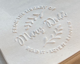 Custom Book Embosser, Personalized Book Stamp, Library Embosser Stamp, From the Library of Embosser Stamp, Book Lover Gifts, BookTok Gift