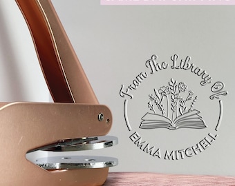 Personalized Rose Gold Book Embosser, Book Embosser, 5 Different Colours To Choose From, Free Gift Pouch Included, Same Day Dispatch, Custom