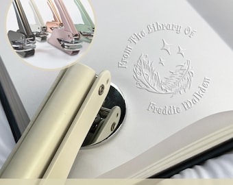 Personalized White Book Embosser, Book Embosser, From The Library Of Embosser, Custom Book Embosser, Library Embosser, Gift for Book Lovers