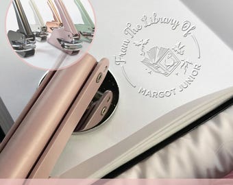Personalized Book Embosser, Book Embosser, From The Library Of Embosser, Custom Book Embosser,  Paper Embosser, Gift for Book Lovers