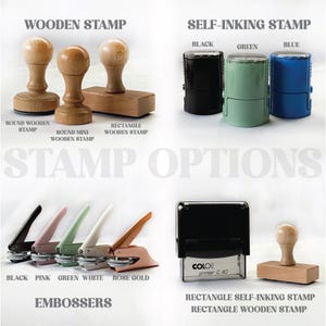a group of different types of stamps on a white background