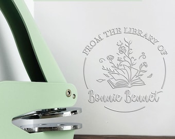 Personalized Book Embosser – Custom Library Stamp – Reader Gift – Book Collector Gift – Aesthetic Book Accessory - Personalized Embosser