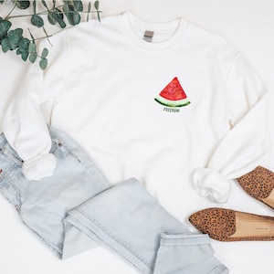 Freedom Watermelon Sweatshirt, Free Palestine Tee, Gaza Human Rights Sweatshirt, Palestinian Freedom Tee, Solidarity T-Sweatshirt