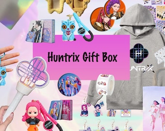 Demon Hunter Kpop Gift Box | Gift box for Huntrix Lover | Light stick, hoodie, photocard