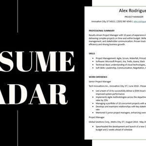 Project Management Resume, ATS Optimized, Easy to Edit Resume Template Bundle!