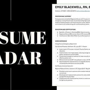 Registered Nurse Resume, ATS Optimized, Easy to Edit Resume Template Bundle!