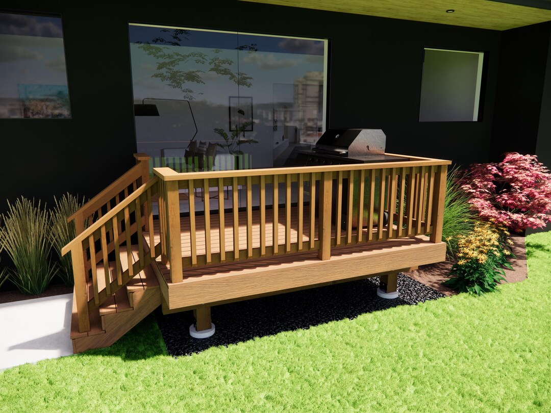 Custom Deck Plans - Made to Order 5'x5' Back Landing Deck - Etsy