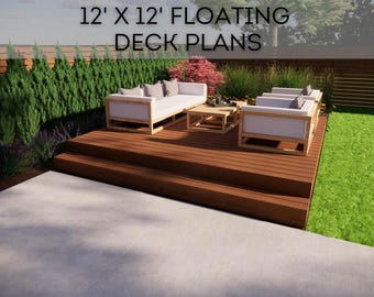 8'x10' Deck Plan Set | DIY Blueprints - Construction Drawings With ...