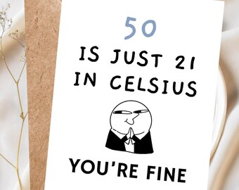 Funny 50th Birthday Card Snarky Birthday Card 50th Rude Birthday Card 50 Milestone Birthday Card, 50th Birthday Gift for Men Rude 50th Joke