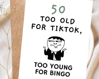 Funny 50th Birthday Card Snarky Birthday Card 50th Rude Birthday Card 50 Milestone Birthday Card, 50th Birthday Gift for Men Rude 50th Joke